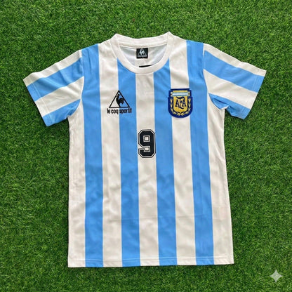 José Luis Cuciuffo 9- Argentinien 1986 Heim Retro Fußballtrikot Set