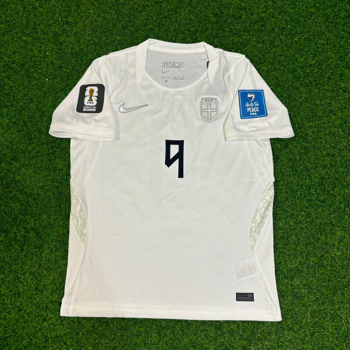 Erling Braut Haaland #9 Norwegen WM 2026 Weißes Fußballtrikot