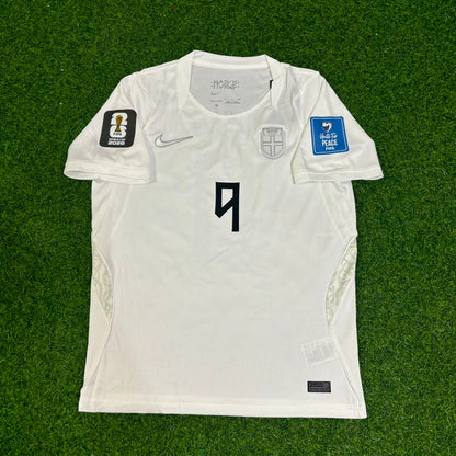 Erling Braut Haaland #9 Norwegen WM 2026 Weißes Fußballtrikot