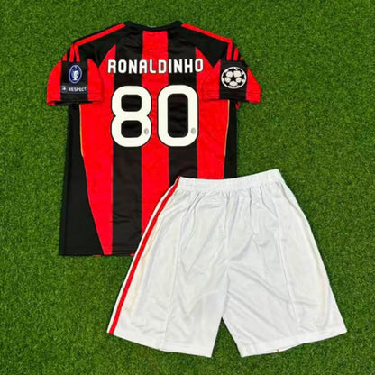 Ronaldinho Gaucho 10 - Milan 2010/2011 Camiseta Retro Local para Niños Trikot