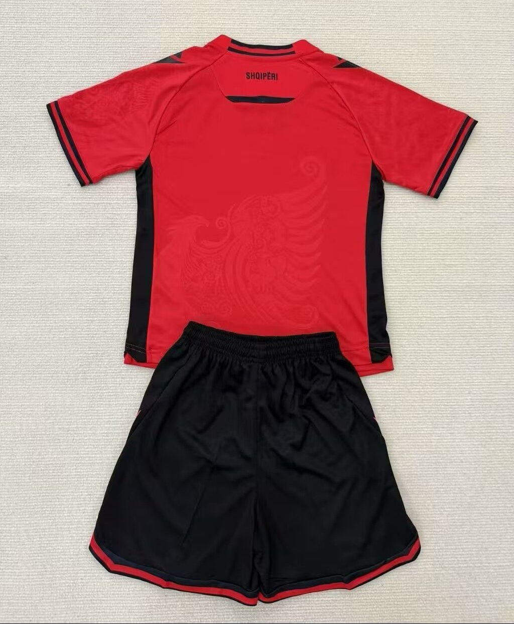 Albanie 2025-26 Maillot Domicile Enfant Trikot Maillot de Football