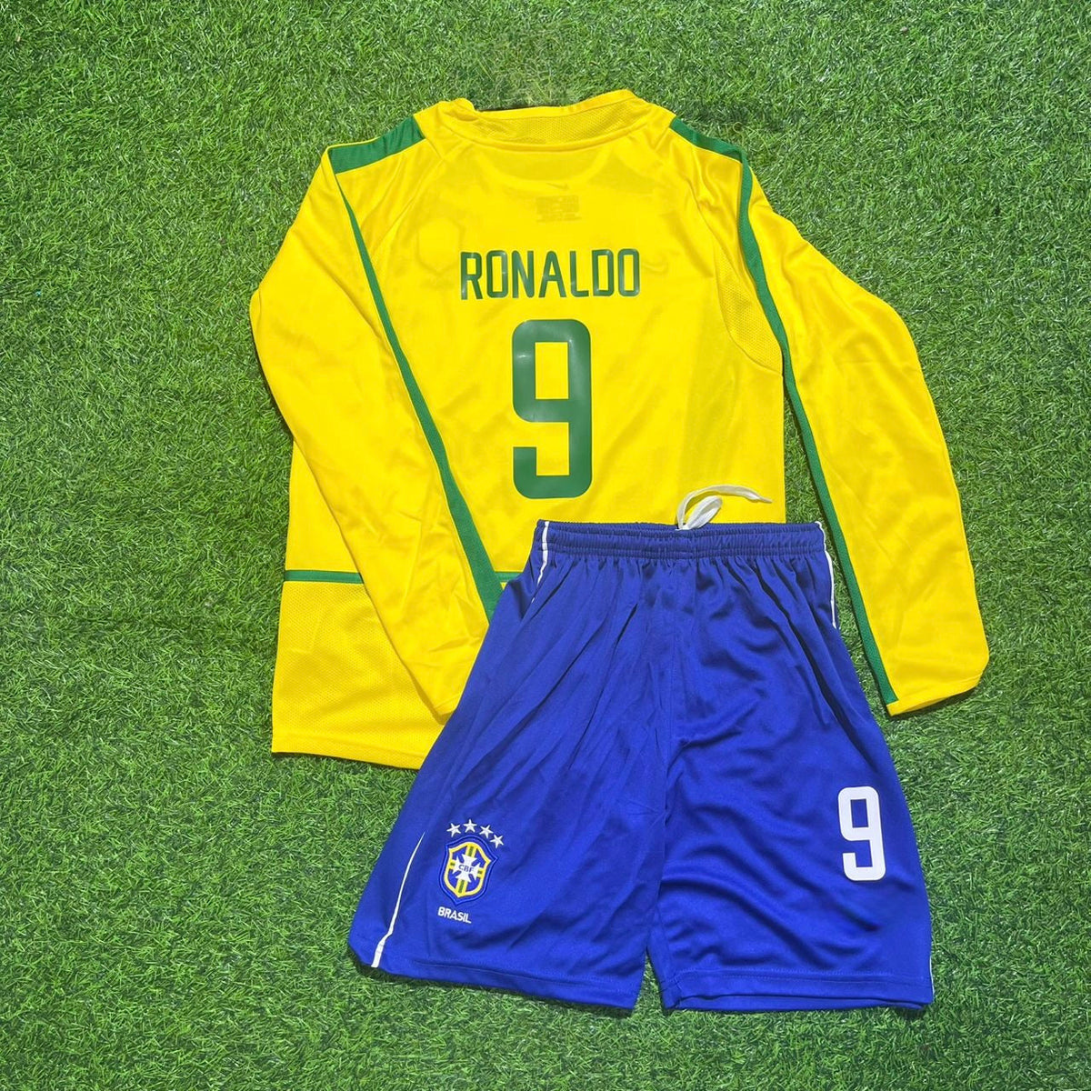 Ronaldo Nazario Brazil 2002 World Cup Long Sleeve Football Jersey