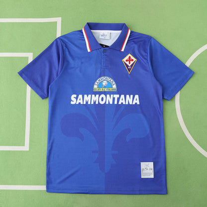 Fiorentina 95/96 Season Blue Home Retro Jersey Trikot Soccer Shirt
