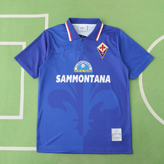 Fiorentina 95/96 Season Blue Home Retro Jersey Trikot Soccer Shirt