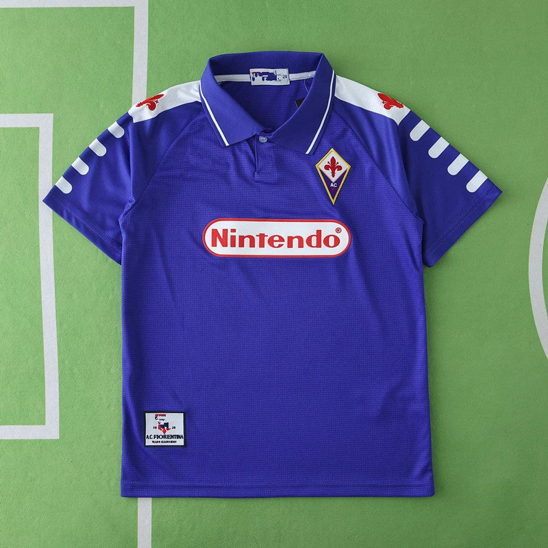 Fiorentina 1998 Home Kids Retro Football Jersey Trikot Maillot