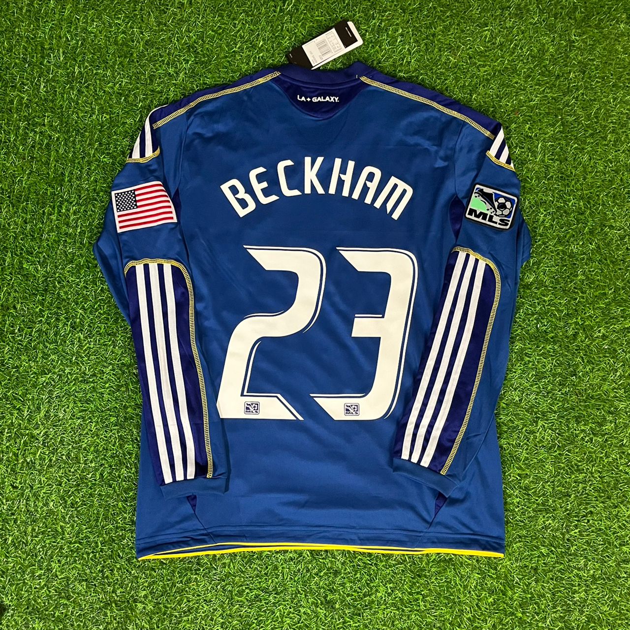 David Beckham 23 - LA Galaxy 2011/12 MLS Retro Kit Jersey Maillot Trikot Soccer Shirt