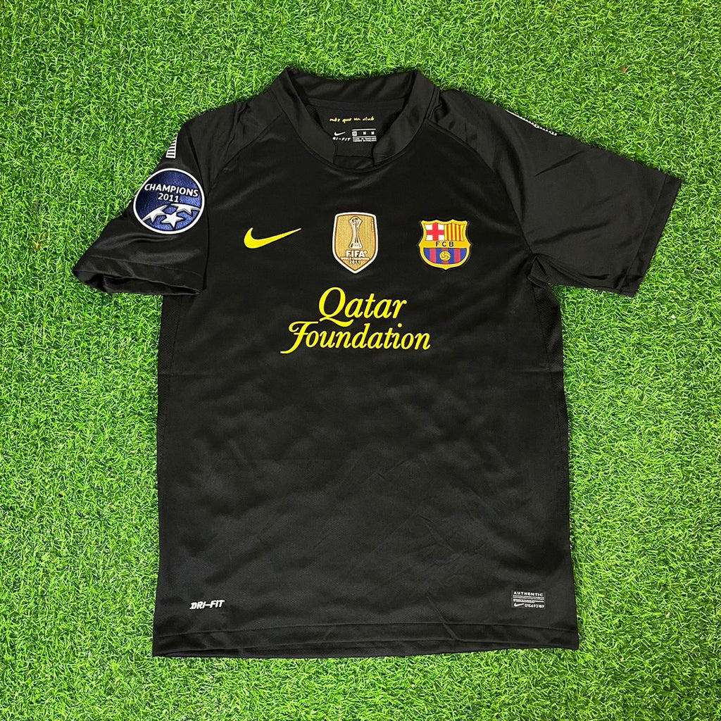 David Villa Schwarz Barcelona 2011/12 Retro Trikot Maglia Fußballtrikot