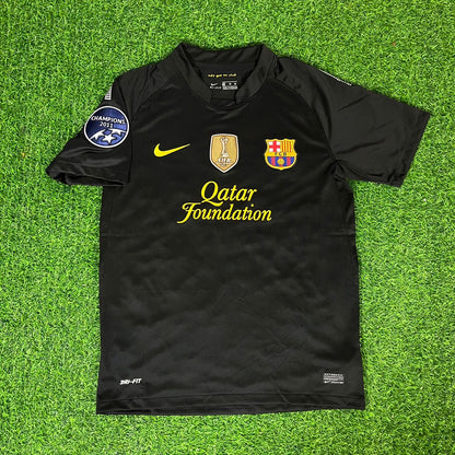 David Villa Black Barcelona 2011/12 Retro Kit Shirt Jersey Trikot Maglia Soccer Shirt