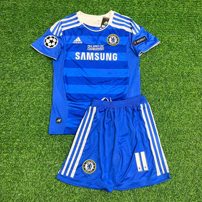 Chelsea 2012 Champions League Munich Final Kids Retro Jersey – Didier Drogba 11