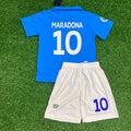 Diego Maradona Napoli Home Kids Kit – Kit Jersey for Children – | KinderTrikot | Maillot Enfant Soccer Shirt