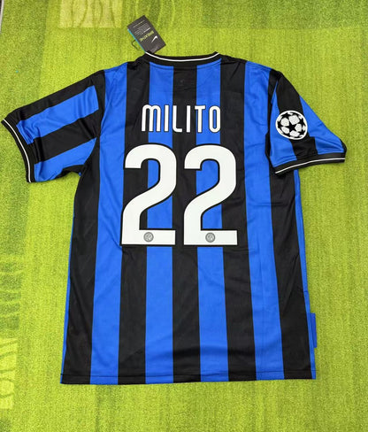 Diego Milito Inter Mailand 2010 Champions League Finale Kinder-Fußballtrikot