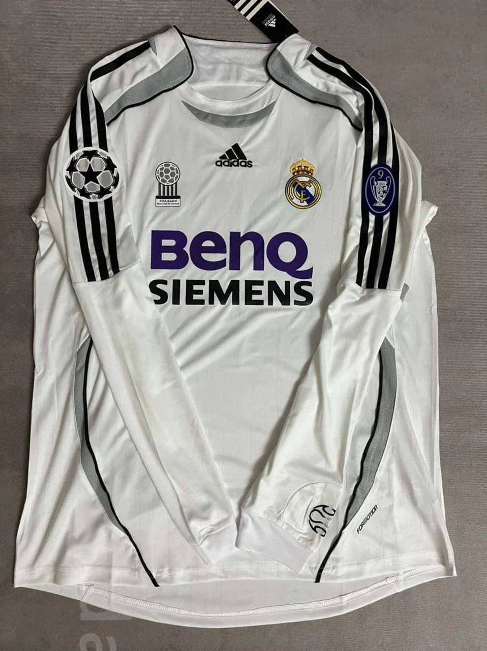 Wesley Sneijder 23- Real Madrid 2006-2007 White Black Jersey Soccer Shirt