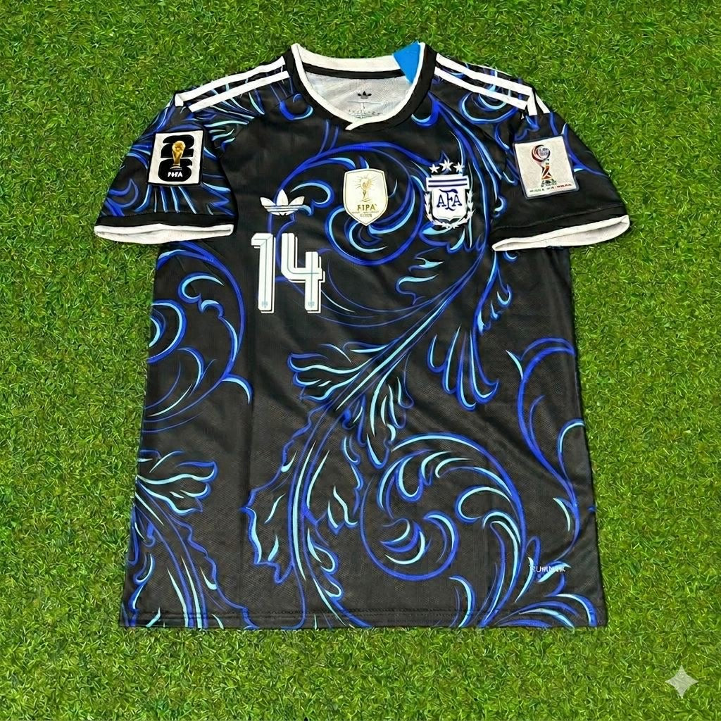 Exequiel Palacios #14 Argentina 2026 World Cup New Season Football Jersey Kit