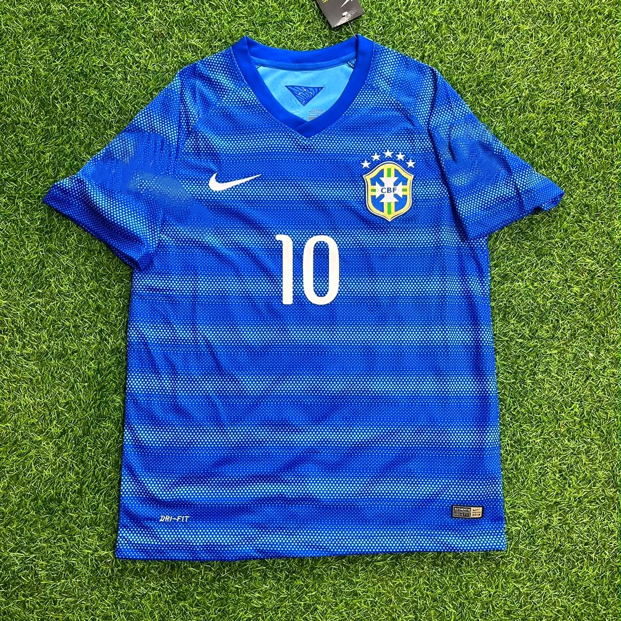 Neymar JR Brasilien 10 – Retro Blaues Trikot