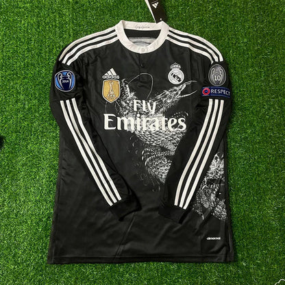 Gareth Bale 11- Real Madrid 2015 Dragon Black Retro Jersey Soccer Shirt Trikot
