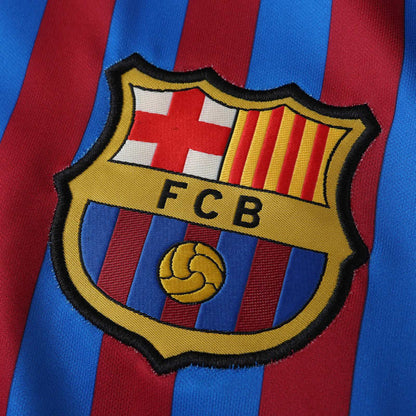 Maillot de football rétro domicile du FC Barcelone, saison 2021-2022