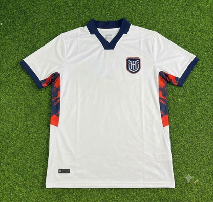 Pervis Estupinan #7 Ecuador 2026 World Cup White Football Jersey