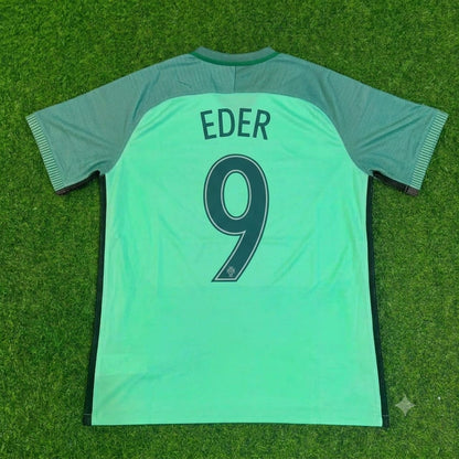 Eder Portugal EURO 2016 Green Retro Football Jersey Trikot Maillot