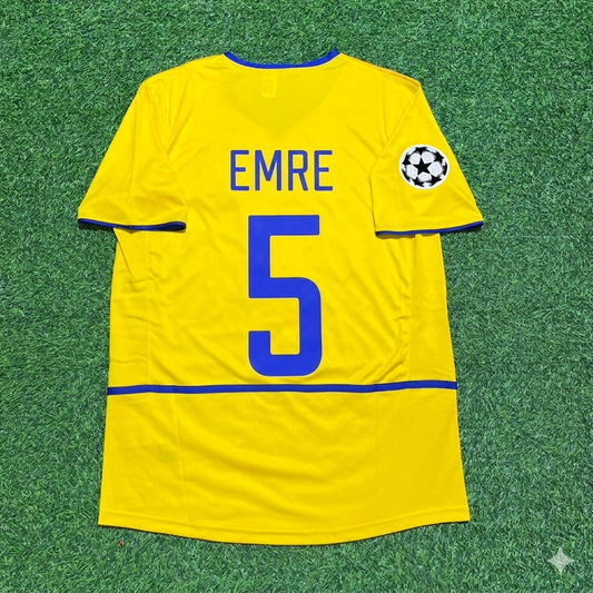Emre Belözoğlu Inter Mailand 2002-2003 Gelbes Retro-Fußballtrikot