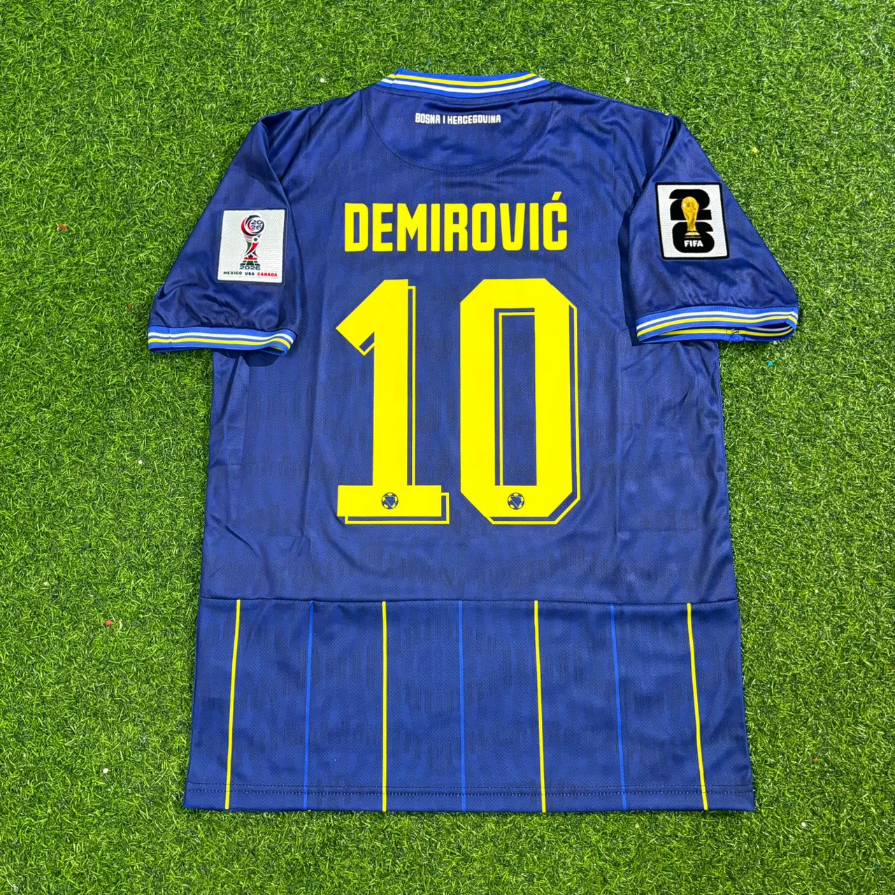 Ermedin Demirovic Bosnia and Herzegovina 2026 World Cup Blue Football Jersey