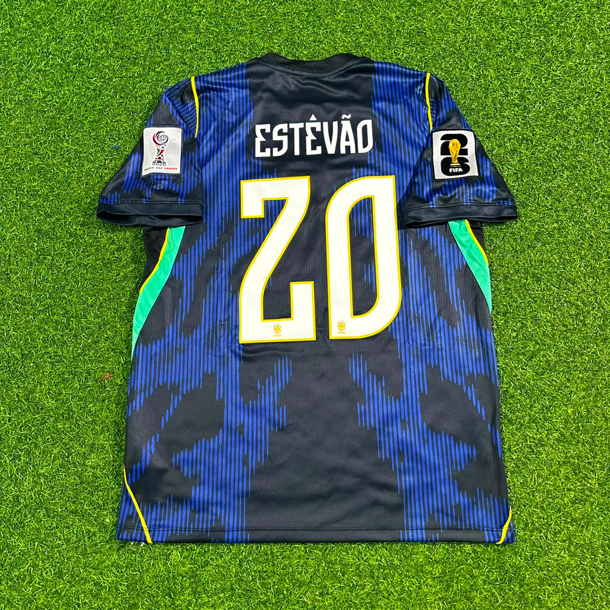 Estêvão Willian 20# Brasilien 2026 WM Auswärtstrikot Blau