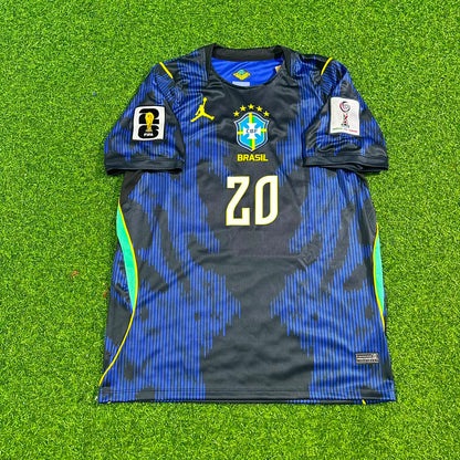 Estêvão Willian 20# Brasilien 2026 WM Auswärtstrikot Blau