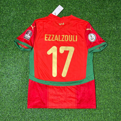 Ez Abde Ezzalzouli Marokko Afrika-Cup 2025 Rotes Fußballtrikot für die neue Saison