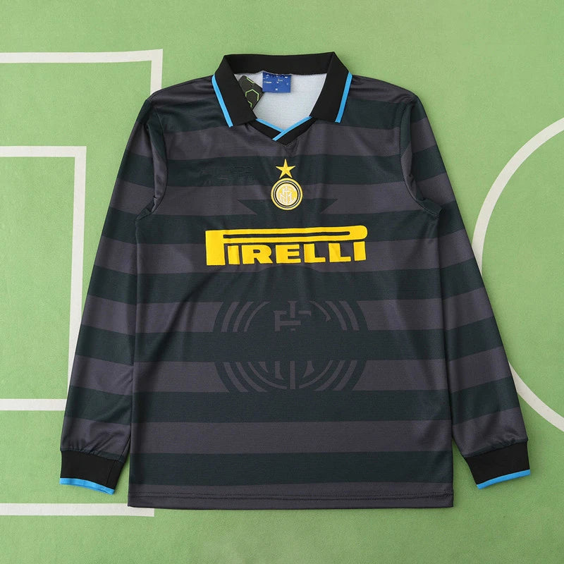 F.C. Internazionale Milano 1997-1998 Season Third Retro Long Sleeve Football Jersey Trikot Maillot