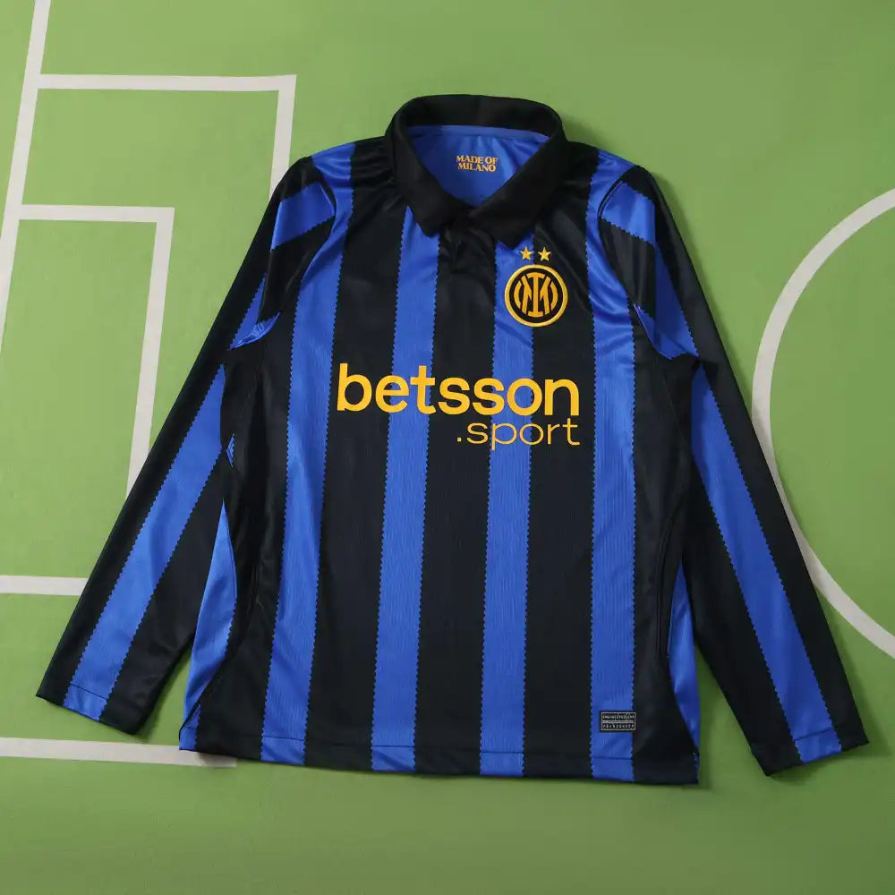 F.C. Internazionale Milano 2026-2027 Season Home Long Sleeve Football Jersey Trikot Maillot