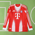 F.C Bayern München 2025-2026 Season Home Long Sleeve Football Jersey Trikot Maillot