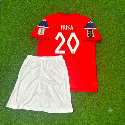 Antonio Nusa Norway 2026 World Cup Kids Football Jersey