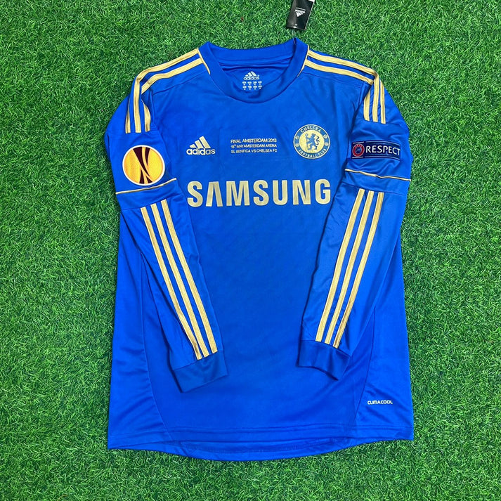 Chelsea 2013 Europa-League-Finale Amsterdam Blaues Retro-Fußballtrikot – Ashley Cole 3
