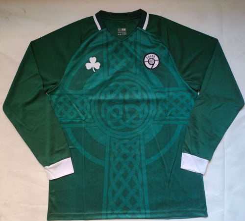 Irlande Maillot de Foot Rétro Vert Manches Longues