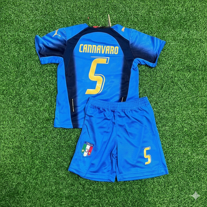 Fabio Cannavaro Italien 2006 WM Finale Retro Kinder Fußballtrikot