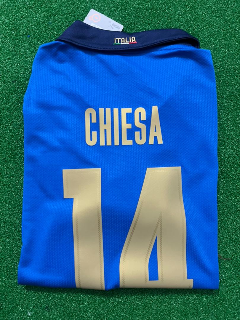 Federico Chiesa – Italien EM 2020 Finale Retro Fußballtrikot – | Trikot | Maillot Fußballtrikot
