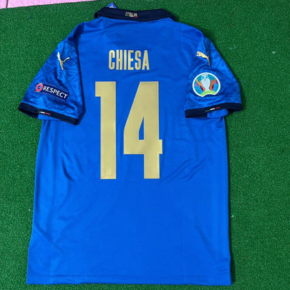 Federico Chiesa – Italien EM 2020 Finale Retro Fußballtrikot – | Trikot | Maillot Fußballtrikot