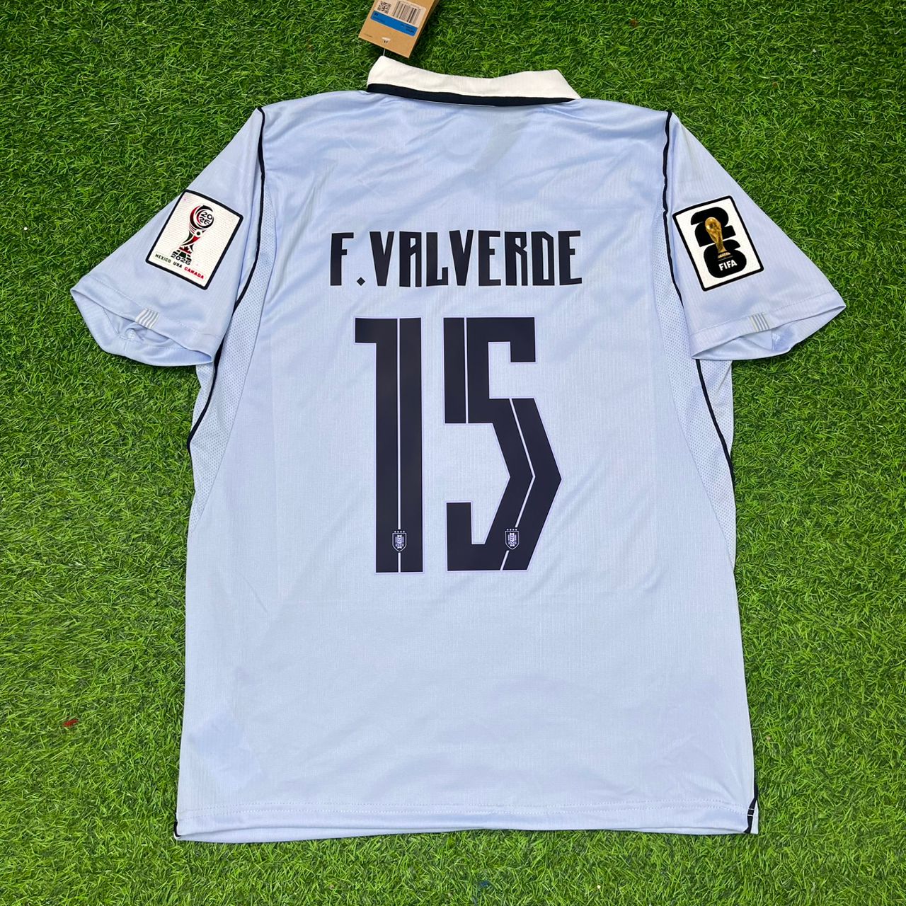 Federico Valverde #15 Uruguay WM 2026 Heimtrikot Himmelblau