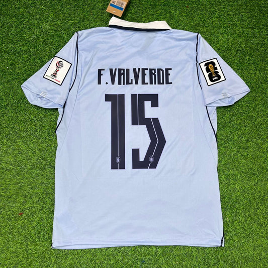Federico Valverde #15 Uruguay 2026 World Cup Home Sky Blue Jersey