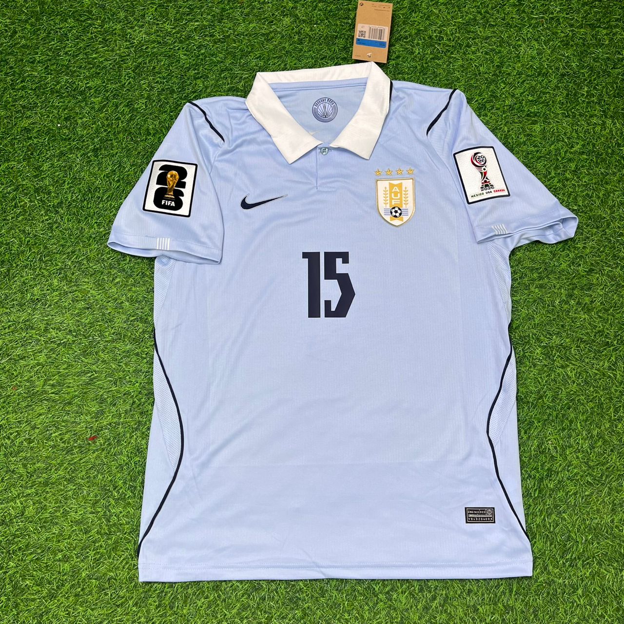 Federico Valverde #15 Uruguay WM 2026 Heimtrikot Himmelblau