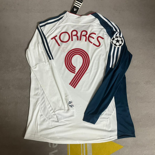 Fernando Torres Liverpool Champions League Long Sleeve Retro Kit Jersey Trikot Maglia Soccer Shirt