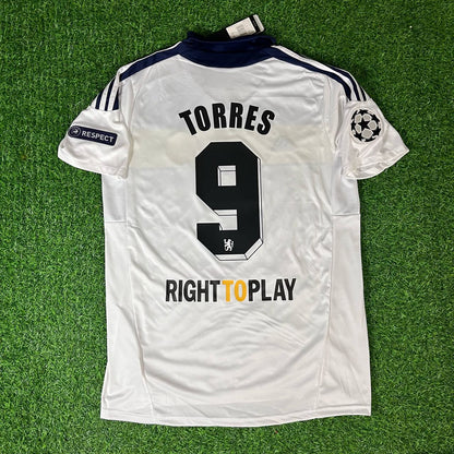 Fernando Torres 9 - Chelsea 2011 2012 Champions League Weiß Gelb Retro Trikot