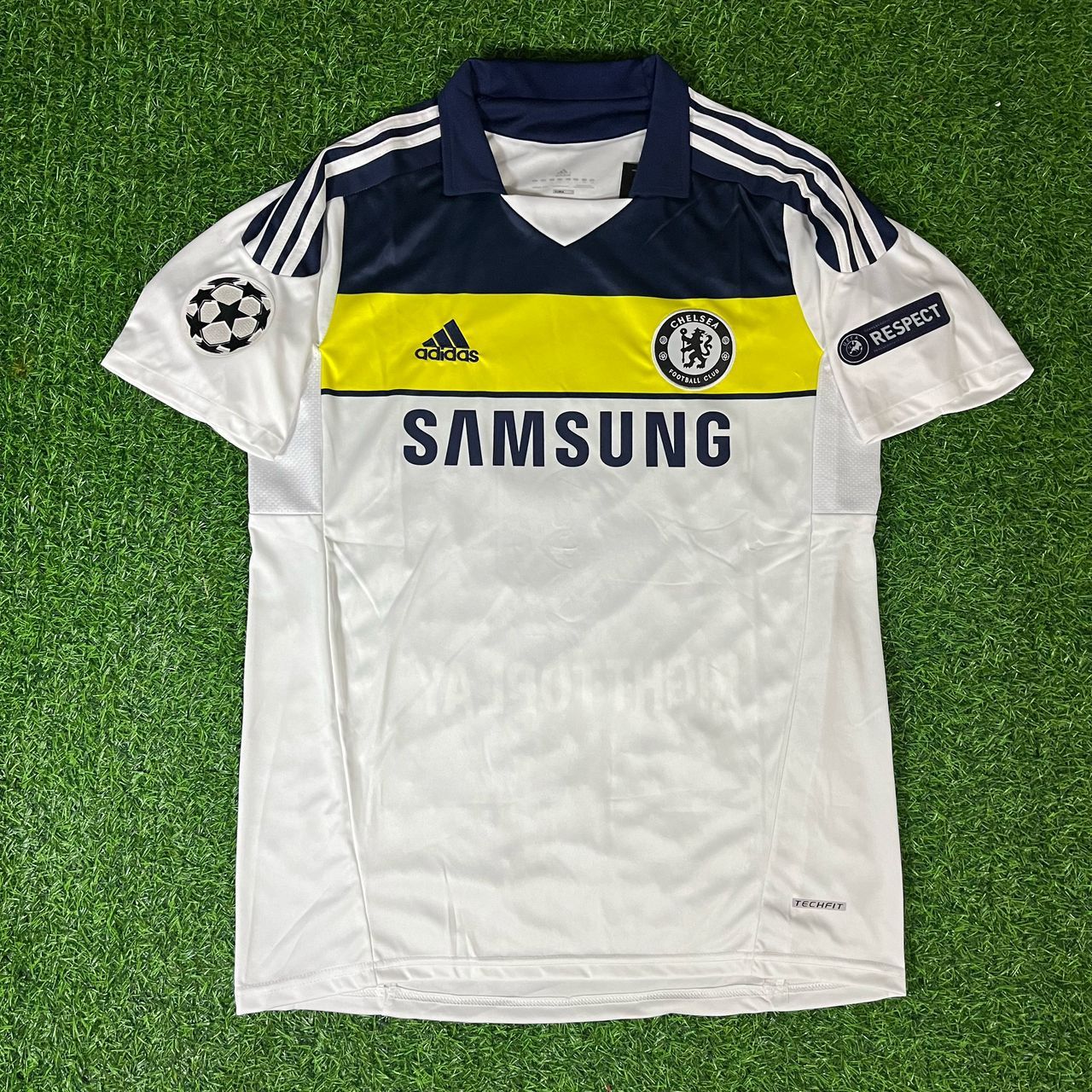 Fernando Torres 9 - Chelsea 2011 2012 Champions League Weiß Gelb Retro Trikot