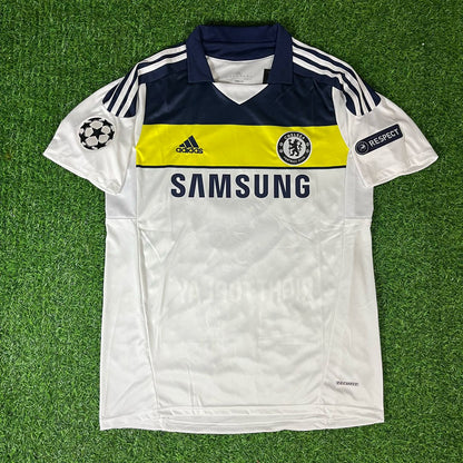 Fernando Torres 9 - Chelsea 2011 2012 Champions League Weiß Gelb Retro Trikot