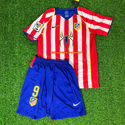 Fernando Torres Atletico Madrid Kids SpiderMan Retro Football Jersey Soccer Shirt