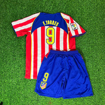 Fernando Torres Atletico Madrid Kids SpiderMan Retro Football Jersey Soccer Shirt