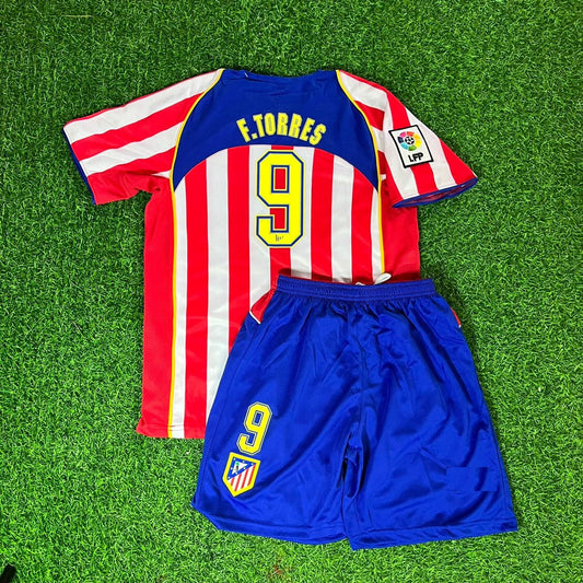 Fernando Torres Atletico Madrid Kids SpiderMan Retro Football Jersey Soccer Shirt