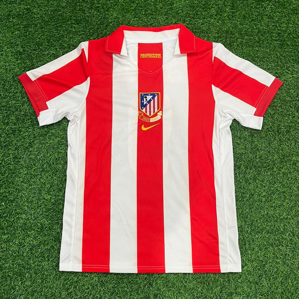 David Villa Atletico de Madrid Retro Soccer Kit Jersey Trikot Maglia Shirt