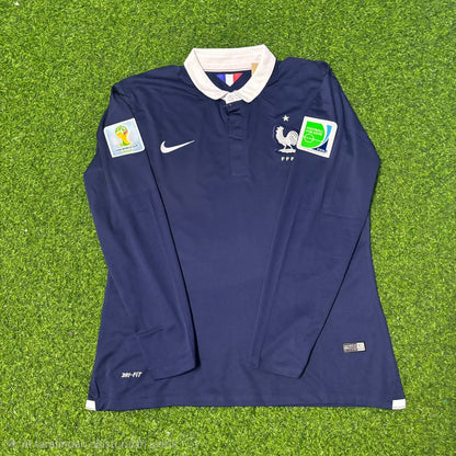 Karim Benzema #10 France 2014 World Cup Long Sleeve Football Jersey