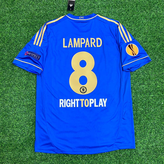 Chelsea 2013 Finale Blaues Retro-Fußballtrikot – Frank Lampard