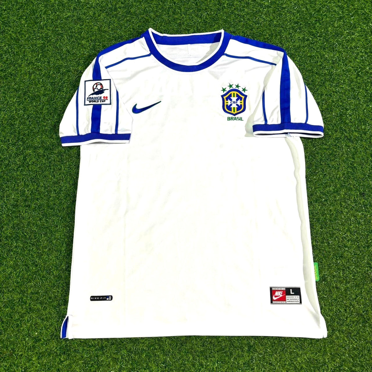 Emerson #11 Brazil 1998 World Cup Retro Football Jersey